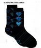 Dc Mens Crew 2 Pack SuperHeroes Superman Socks DCX0457MC2 Black Multi