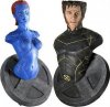 Marvel Exclusive X-Men Mini Bust Set Wolverine & Mystique Neca