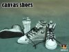 1/6 Scale Male White Canvas Shoes Sneakers Kiks for 12 inch Figures