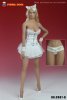 Super Duck 1/6 Sexy Basque Corset Dress in White for 12 inch Figures