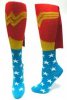 Licensed pair of DC Wonder Woman Knee High Cape socks Dark Knight