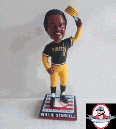 MLB Willie Stargell Pittsburgh Pirates Cooperstown Logo Base Bobble 