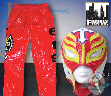 WWE Rey Mysterio Red & Yellow Replica Kid Size Mask & Pants Combo