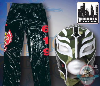 WWE Rey Mysterio Camo Replica Kid Size Mask & Pants Combo