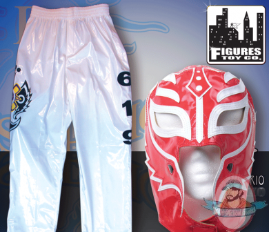 WWE Rey Mysterio Red & White Replica Kid Size Mask & Pants Combo