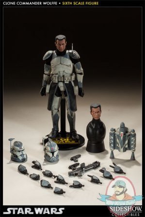 1/6 Scale Star Wars Clone Commander Wolffe by Sideshow Used JC