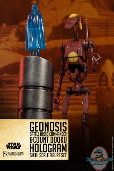 1/6 Star Wars Geonosis Commander Battle Droid and Count Dooku Hologram