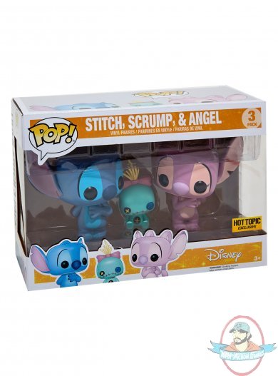 Pop! Disney Lilo & Stitch Set Stitch Scrump & Angel Hot Topic Funko F Pop! Disney Lilo & Stitch Set Stitch Scrump & Angel Hot Topic Funko F