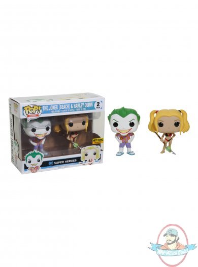 Funko DC Comics Hot Topic Pop! Joker (Beach) & Harley Quinn 2-Pack JC