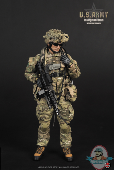 Soldier Story 1/6 U.S. Army in Afghanistan M249 Saw Gunner	