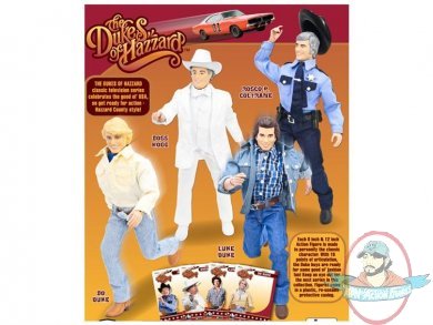 The Dukes of Hazzard 8" Retro Figure Set of 4 Figures Toy Company