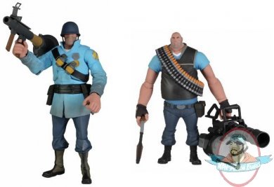 Team Fortress Series 2 Blue Set of 2  7" Deluxe Figure Neca