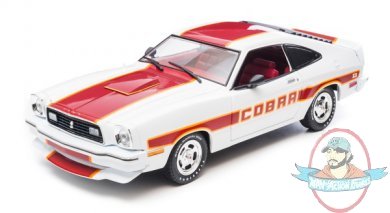 1:18 1978 Ford Mustang Cobra II White with Red Stripes by Greenlight