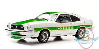 1:18 1978 Ford Mustang II Cobra II White with Green Billboard Stripes
