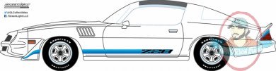 1:18 1978 Chevy Camaro Z/28  White with Blue Stripes & Interior