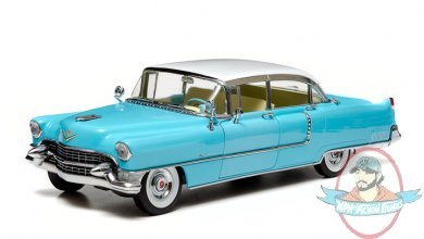 1:18 1955 Cadillac Fleetwood Series 60 Blue with White Roof Greenlight