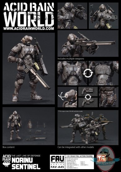 1:18 Scale Acid Rain Norinu Sentinel FAV-A45 Figure Toynami 