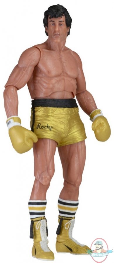 Rocky 40th Anniversary Rocky Gold Trunks Action Figures by Neca