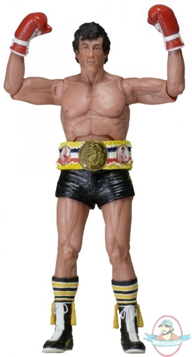 Rocky 40th Anniversary Rocky Black Trunks Action Figures by Neca