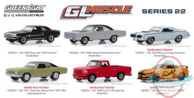 1:64 GreenLight Muscle Series 22 Set of 6 Vehicles