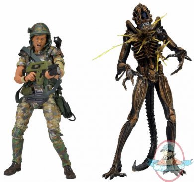 Aliens Hudson vs Brown Warrior Action Figures 2 pack Neca