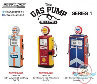 1:18 Vintage Gas Pumps Series 1 Set of 3 by Greenlight