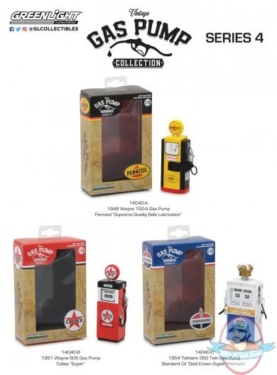 1:18 Vintage Gas Pumps Series 4 Set of 3 by Greenlight