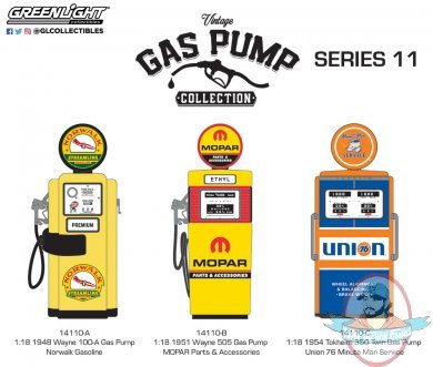 1:18 Vintage Gas Pumps Series 11 Set of 3 by Greenlight