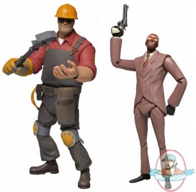 Team Fortress Series 3 Red Spy & Red Engineer Set of 2 Neca