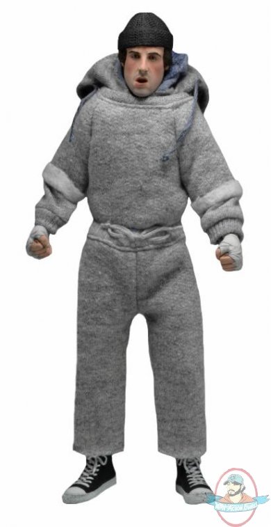  Rocky Clothed Sweatsuit Figure Rocky Balboa 8 inch Neca