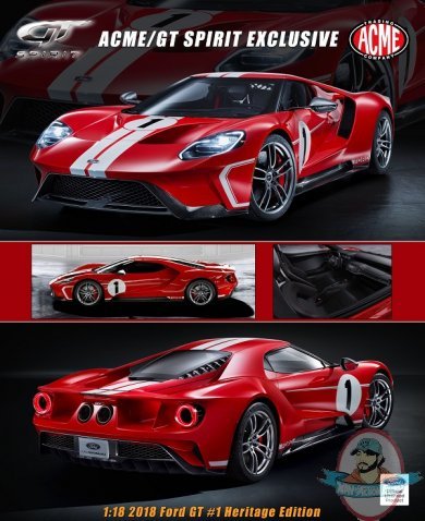 1:18 2018 Ford GT #1 Heritage Edition by Acme