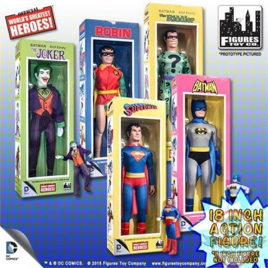 Retro DC Comics Action Figures Series 1 18" Set of 5 Figures