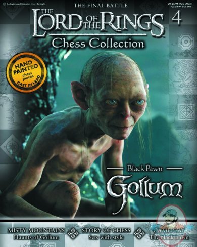 Lord of The Rings Chess Fig Coll Mag #4 Gollum Black Pawn Eaglemoss
