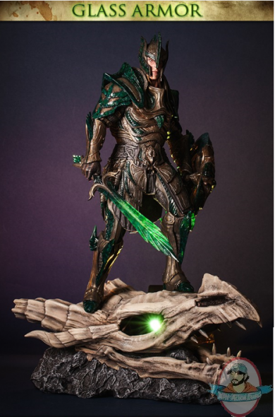 1/6 Scale Gaming Heads 16 inch Glass Armor Statue