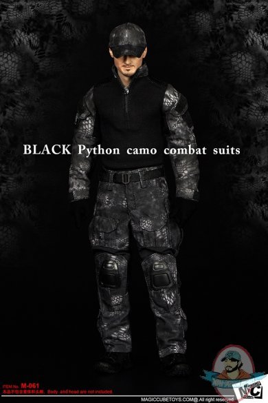 1/6 Figure Accessories Black Python Camo Combat Suit Mc Toys MC-M061