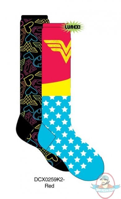 Dc Comics 2 Pack Wonder Woman Socks DCX0259K2