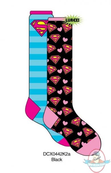 Dc Comics 2 Pack Supergirl Socks DCX0442K2A