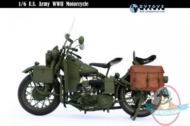 ZY Toys 1/6 US Army WWII Motorcycle for 12 inch Figures