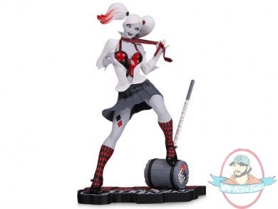  DC Comics Red White & Black Harley Quinn Lmt Ed Statue Guillem March