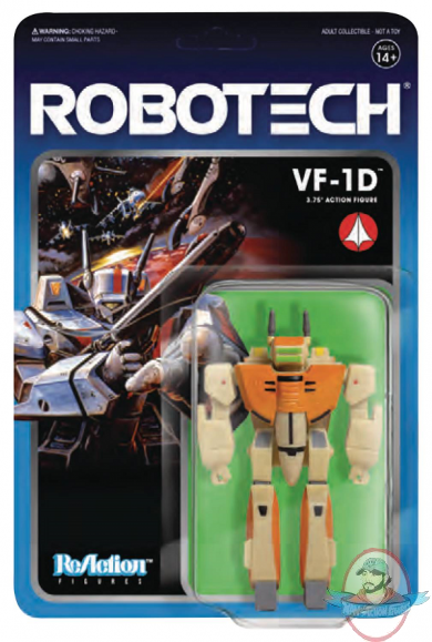 Robotech 3.75 inch ReAction Series 1 VF-1D Figure Super 7 