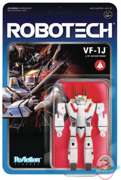 Robotech 3.75 inch ReAction Series 1 VF-1J Figure Super 7 
