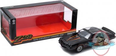 1:18 1978 Chevy Camaro Z/28 Black with Orange Stripes & Black Interior