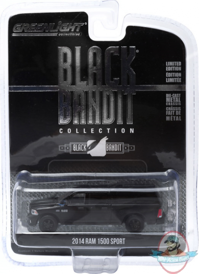 1:64 Black Bandit Series 12 2014 Ram 1500 with Camper Shell Greenlight