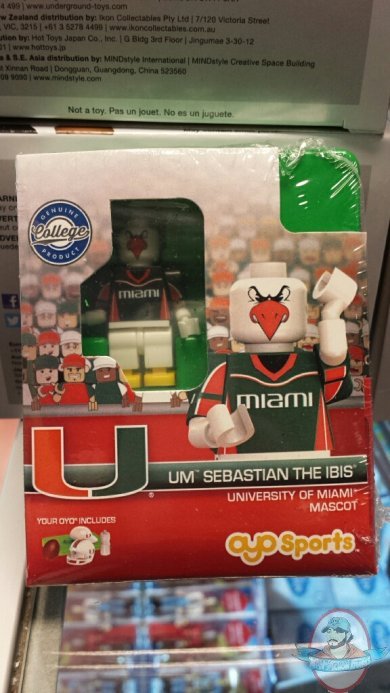 NCAA Football Mascot Sebastian the Ibis University of Miami Gen 1 Oyo