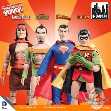Super Friends Retro 8 Inch Action Figures Set of 4 Figures Toy Company