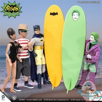 Batman Classic 1966 TV Series Retro Figures Surfing Series Set of 4