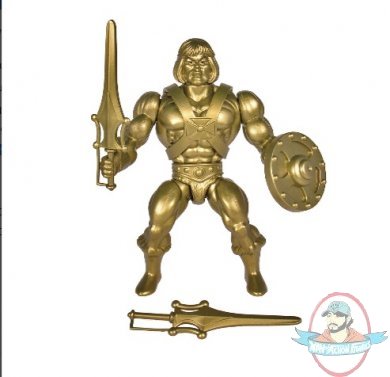Motu 5.5" Vintage Wave 3 Gold He-Man Action Figure Super 7