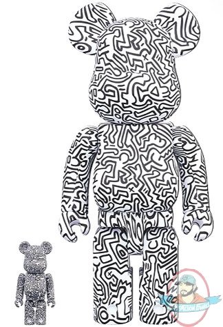Keith Haring 4 Bearbrick 400% & 100% 2 Pack Medicom
