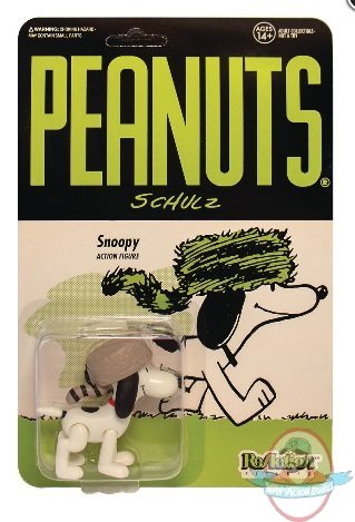 Peanuts Raccoon Hat Snoopy ReAction Figure Super 7