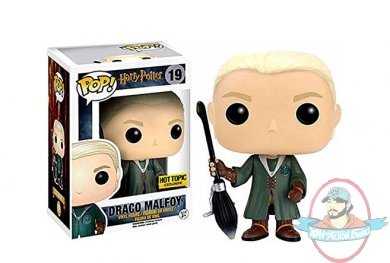 Pop! Movies Harry Potter Draco Malfoy Quidditch Hot Topic #19 Funko JC